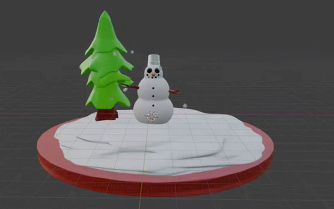 Снеговик, Blender